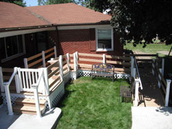 Barrier Free Remodeling made possible with Wheelchair ramp contstruction